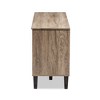 Beacon Modern TV Stand for TVs up to 55'' with Storage: Oak Veneer, Wire Management - Baxton Studio - 4 of 4