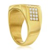 Metallo Stainless Steel, CZ Ring - Gold Plated - Available Sizes:  13 ,  12 ,  11 ,  10 ,  9 - 2 of 4