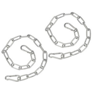 Unique Bargains Stainless Steel Outdoor Furniture Accessories Fitness Hammock Swing Chair Hanging Chains 2 Pcs - 1 of 4