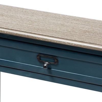 Blue Spruce Vintage Console Table with Storage - 32"x30"