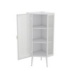 NicBex Corner Cabinet with Doors,Corner Storage Cabinet with Tempered Glass,2/3-Tier Shelves Floor Storage Cabinet for Bathroom,Bedroom - 2 of 4