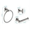 Tramull 3-Piece Bathroom Hardware Set, Modern Wall Mounted, Rustproof for Bathroom, Kitchen & Laundry Room - 2 of 4