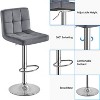 Yaheetech 2pcs Adjustable Modern Velvet Swivel Bar Stool with Backrest And Large Pedestal Base - 4 of 4