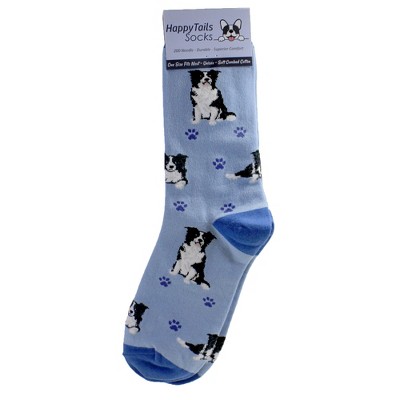 Novelty Socks 14.0" Border Collie Happy Tail Socks Premium Quality E & S Pet  -  Socks