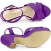 Allegra K Women's Buckle Closure Platform Chunky Heels Slingback Sandals - 4 of 4