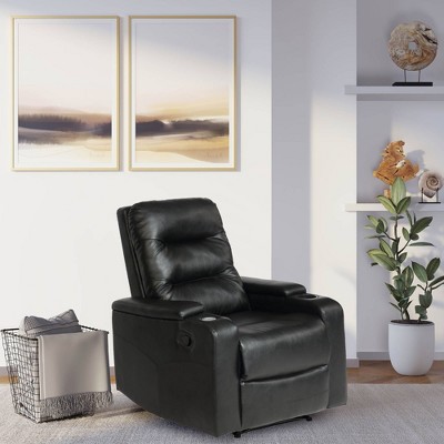 Lindell Stationary Recliner Sofa Black - Relax-A-Lounger