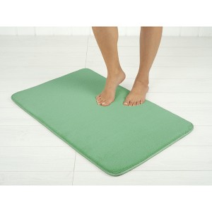 American Soft Linen Fluffy Foamed Turkish Bath Rug, 21x34" Bath Rugs for Bathroom, 100% Polyester Upper Fluffy Surface and Slip Resistant Bottom Base - 1 of 4