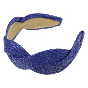 Unique Bargains Women's Fashion Straw Wide-side Headband 6.30"x2.17" 1 Pc - 1 of 4