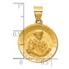 Black Bow Jewelry 14k Yellow Gold Hollow St. Thomas More Medal Pendant, 19mm (3/4 Inch) - 4 of 4