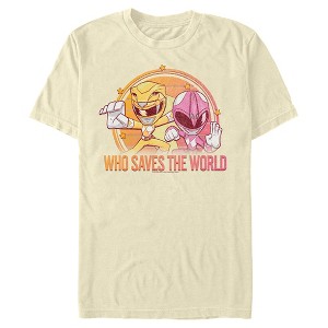 Men's Power Rangers Who Saves The World T-Shirt - 1 of 4