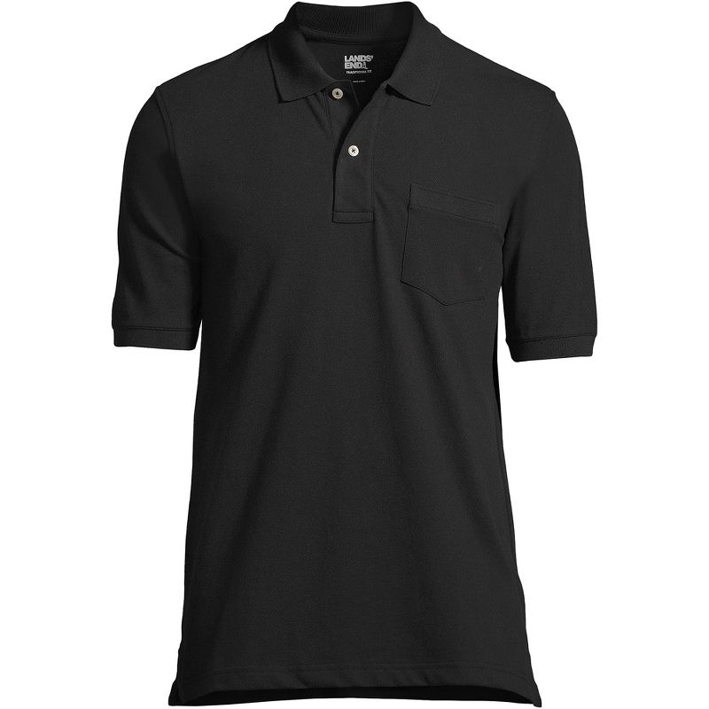 Lands' End Men's Short Sleeve Comfort First Solid Mesh Polo With Pocket, 2 of 3