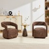360° Swivel Chair Upholstered Accent Chair Barrel Chair Padded Armchair Cozy Reading Chair - ModernLuxe - 2 of 4