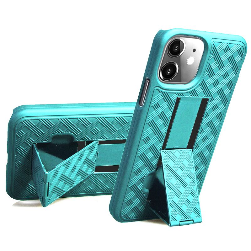 Nakedcellphone Case with Stand and Screen Protector and Belt Clip Holster for iPhone 11, 4 of 10