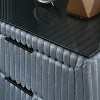 Gulches Mavela 2 Drawer Nightstand Wide Wale Corduroy Upholstery, Dovetail Drawers, Metal Legs, Part of Mavela Collection - 4 of 4