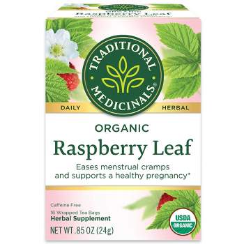 Traditional Medicinals Organic Raspberry Leaf Herbal Tea - 16ct