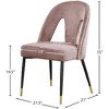 Meridian Furniture,Akoya Velvet Dining Chair, Set of 2 - 4 of 4