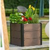 Wood Look Elevated Garden Bed for Patio,Deep Root Planter Box with Durable Composite Material - 2 of 4