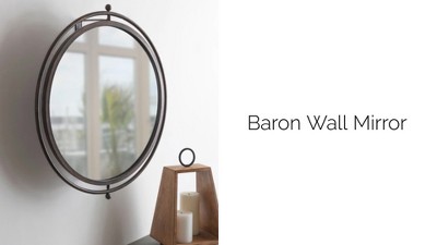 Elegant Silver Round Swivel Vanity Mirror with Rustic Charm