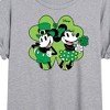 Women's - Disney - Mickey Minnie Shamrock Oversized Graphic T-Shirt - 2 of 4