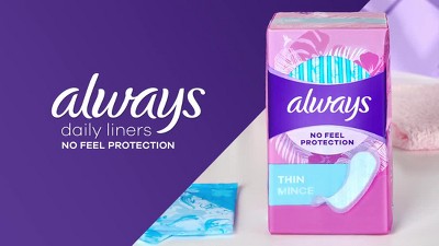 Always Dailies Thin Unscented Panty Liners : Target