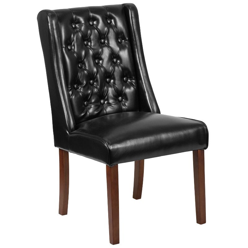 Emma and Oliver Tufted Parsons Chair with Side Panel Detail, 1 of 8