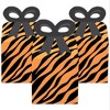 Big Dot of Happiness Tiger Print - Square Favor Gift Boxes - Jungle Party Bow Boxes - Set of 12 - 2 of 4
