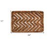 HomeRoots 16" X 24" Brown Coir Zig Zag Outdoor Door Mat - 3 of 4