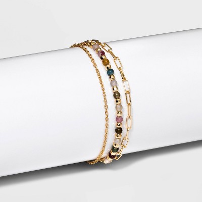 Gold Dipped Multi-Strand Bracelet - A New Day™