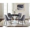 Bentwood and Polyester Mid-Century Modern Colfax Side Chair (Set of 2) with Tapered Metal Legs, Easy-to-Clean Fabric Seat and Back - 4 of 4