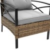 Sapphtopaz Outdoor Patio Furniture Set Wicker Woven Patio Conversation Chairs with Cushions and Glass Coffee Table for Backyard, Garden, Terrace - 3 of 4