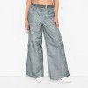 Women's Mid-Rise Wide Leg Cargo Pants - Wild Fable™ Light Teal Blue - 2 of 3