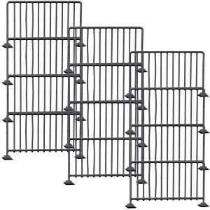Set of 12 Black Guardrails for WWE & AEW Wrestling Action Figures - 1 of 1
