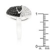 Slickblue Women's 6.25 Ct. Cubic Zirconia Baby Chick Ring, Black and White Design, Silvertone Plated, Size 5-10 - 4 of 4