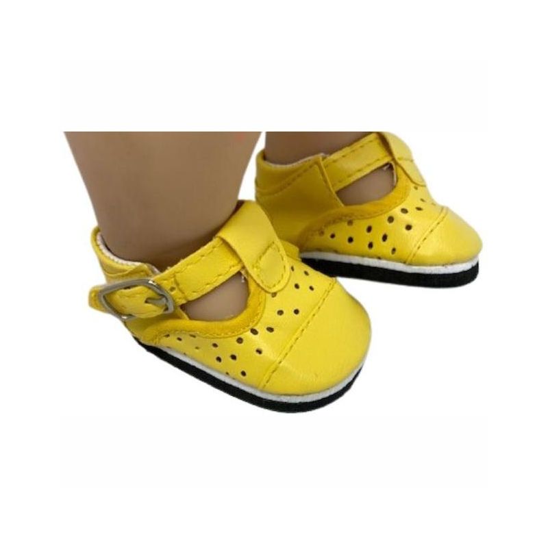 Doll Clothes Superstore Yellow Mary Jane Shoes For All 18 Inch Girl Dolls, 4 of 5