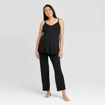 Drop Cup Nursing Maternity Pajama Set - Isabel Maternity by Ingrid & Isabel™ Black