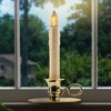 IMC Williamsburg B/O LED Candle with On/Off Sensor, Wax Drips, Brass, 4.5" x 9 - 2 of 3