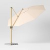11' Round Offset Outdoor Patio Cantilever Umbrella with Light Wood Pole - Threshold™ - 3 of 4