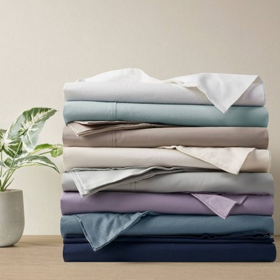 Navy Full Cotton Percale Sheet Set