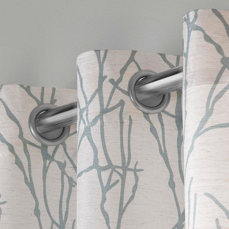 Branches Linen Blend Grommet Top Window Curtain Panel Pair - Exclusive Home&#153;, 4 of 14