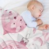 FIONECA Watercolor Christmas Blanket with Pink Ornament and Pine Branch Pattern White Background 30x40 inches - 4 of 4