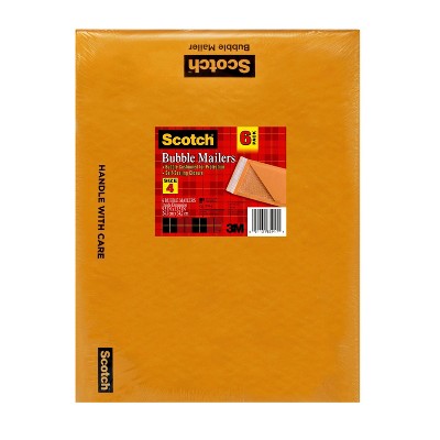 Scotch 6pk 9.5" x 13.5" Bubble Mailers