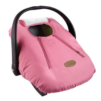 CozyBaby Cozy Cover Original Infant Car Seat Insulating Cover with Dual Zippers, Face Shield, and Elastic Edge for Travel During Winter Months, Pink