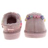 Josmo Emoji Patch Slip-On Slippers Girls - Fun Padded Cozy Velvet Texture Indoor Wear (Toddler) - 4 of 4