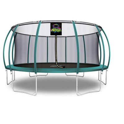 Moxie Pumpkin-Shaped Outdoor Trampoline Set with Premium Top-Ring Frame Safety Enclosure
