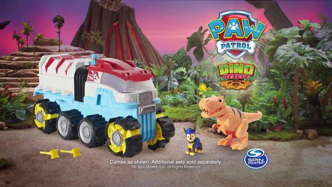 PAW Patrol Dino Rescue Dino Patroller Motorized Team Vehicle with Exclusive Chase and T-Rex Figures, 2 of 12, play video