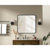 Elegant Lighting Contour Metal Square Mirror 24x24 in Black - 2 of 4