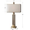 Uttermost Caecilia Amber Glass Table Lamp – Metal Base with Fabric Shade - 3 of 3