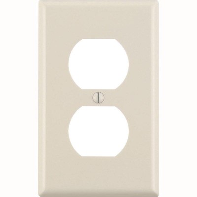 Leviton Almond 1 gang Thermoset Plastic Duplex Wall Plate (Pack of 20)