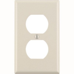 Leviton Almond 1 gang Thermoset Plastic Duplex Wall Plate (Pack of 20) - 1 of 1