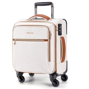 Underseat Carry On luggage Airline Approved, 16-inch Small Softside Underseater Travel Suitcase - 1 of 4